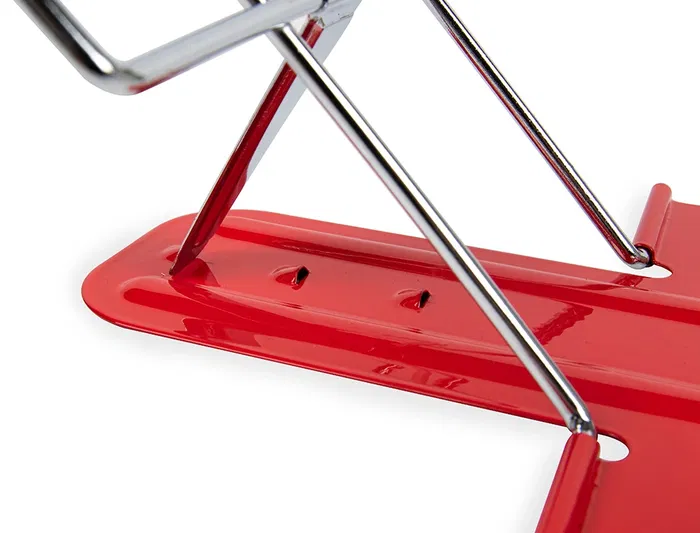 Liderpapel Atril Base Metálica Ángulo Ajustable Soporte Parte Posterior 195x235 mm Color Rojo