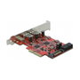 DeLOCK 90492 Tarjeta PCI Express x4 con 1 x USB Type-C, 2 x USB Type-A y 1 x cabezal interno USB