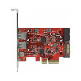 DeLOCK Tarjeta PCI Express x4 con 1 x USB Type-C y 2 x USB Tipo-A, 10 Gbps
