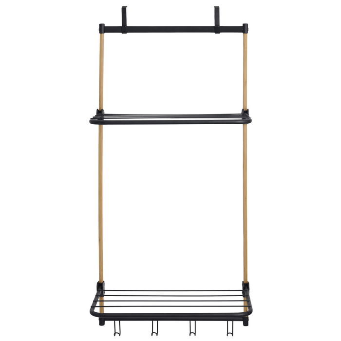 Day Tendedero Para Puerta Metálico Plástico Bambú 45x28x100 cm Capacidad 5 kg