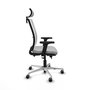PIQUERAS Y CRESPO Silla de oficina Haches con mecanismo Sincro/Traslack, Gris claro y Blanco