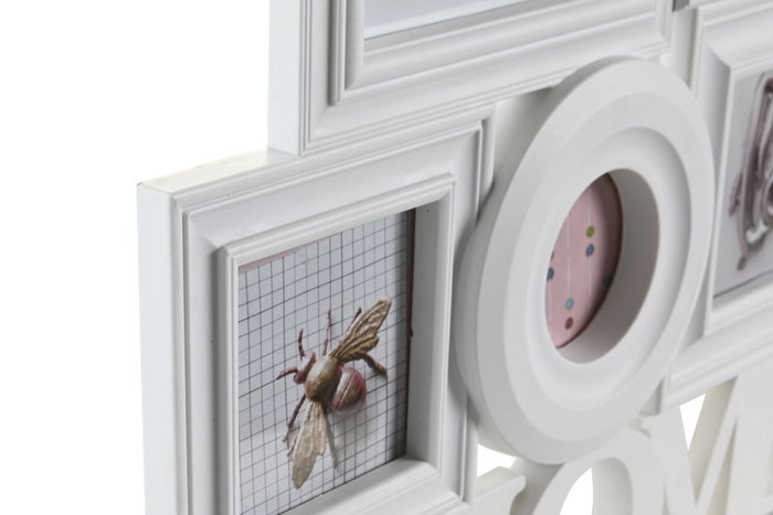 DKD Home Decor Marco Multifoto Blanco para 5 Fotos