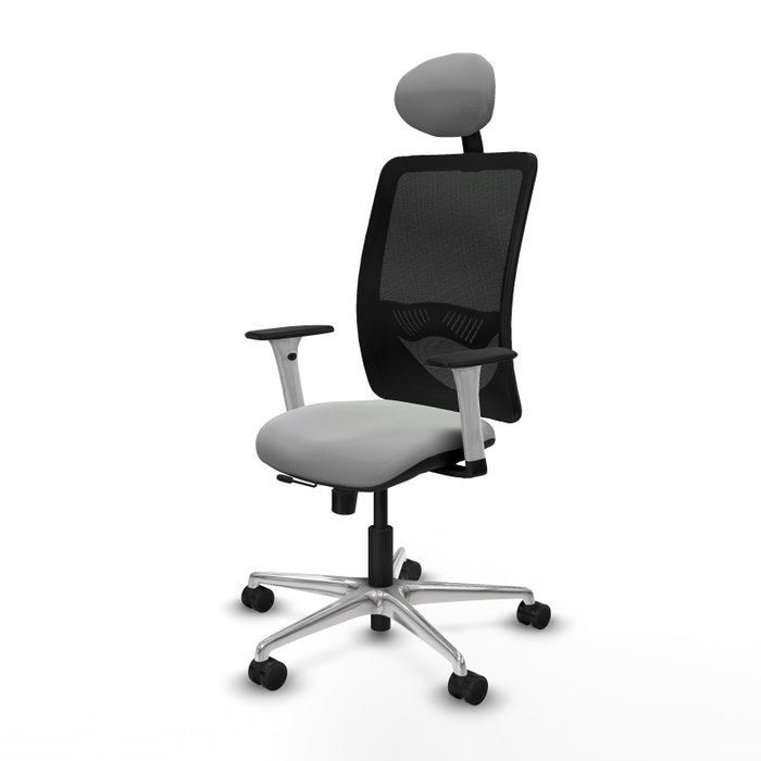 PIQUERAS Y CRESPO Silla de oficina Zulema con mecanismo Sincro/Traslack Gris claro y Negro PIQUERAS Y CRESPO Silla de oficina Zulema con mecanismo Sincro/Traslack Gris claro y Negro