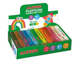 Plastilina Alpino Standard 150.Gr Caja 12 Surtidas