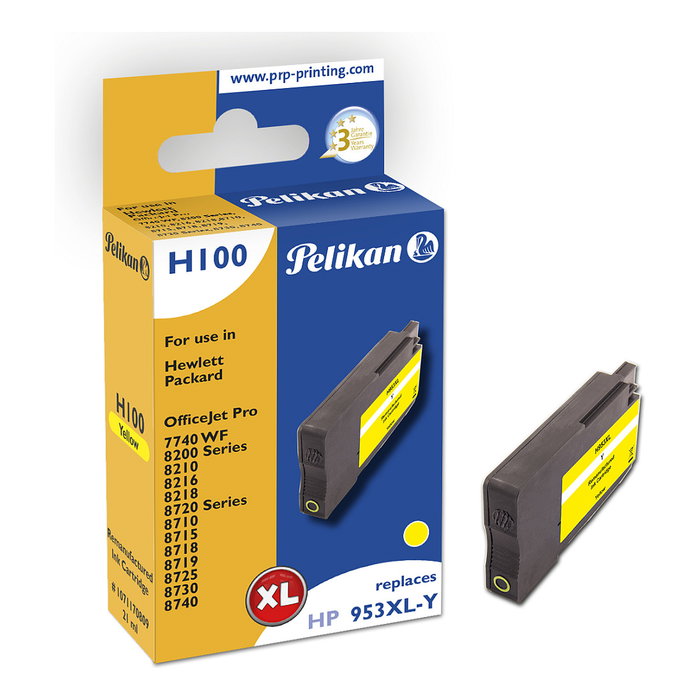 Pelikan H100 Amarillo Cartucho de Tinta XL Pelikan H100 Amarillo Cartucho de Tinta XL
