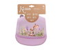 KioKids Babero Blandito Impermeable de Silicona Ajustable con Bolsillo Recogemigas Color Lavanda +6 Meses