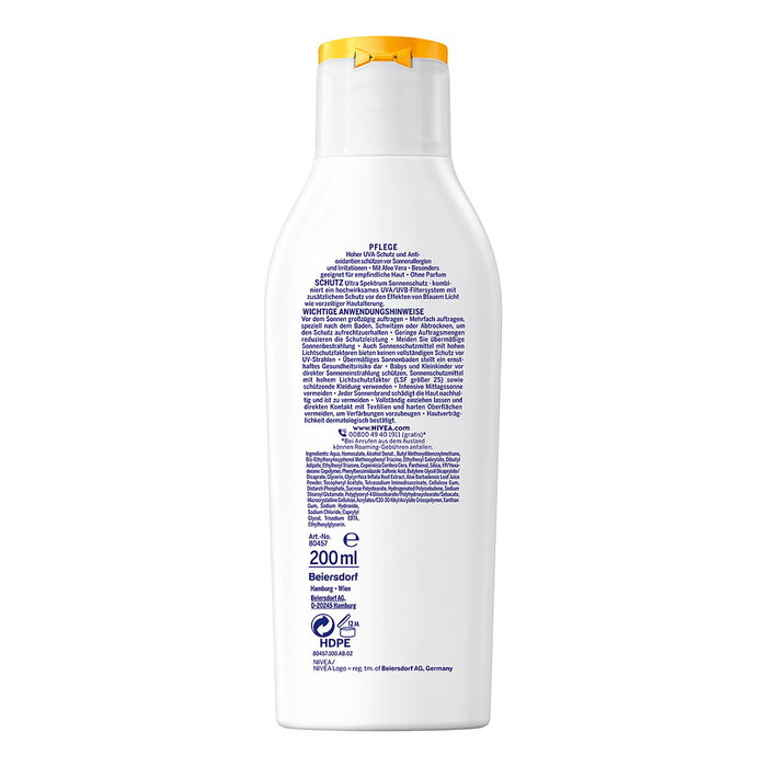 NIVEA SUN Sensitiv sofort Schutz Sonnenmilch 200,0 ml NIVEA SUN Sensitiv sofort Schutz Sonnenmilch 200,0 ml
