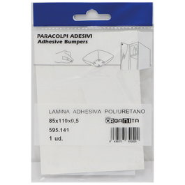 HERRAJES ALK Paragolpe Adhesivo de Poliuretano Lágrima Rectangular Transparente 85 x 110 mm 1,6 mm