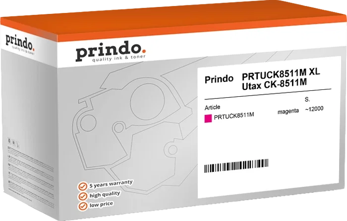Prindo Classic Tóner Magenta compatible con Utax CK-8511M Prindo Classic Tóner Magenta compatible con Utax CK-8511M