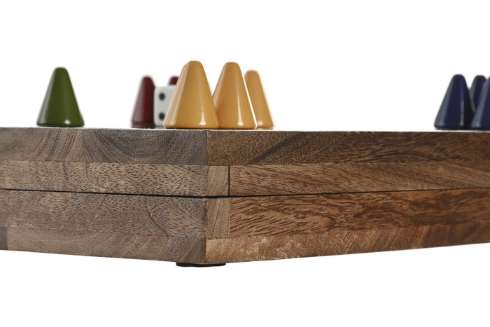DKD Home Decor Juego de Mesa Parchís de Mango y Resina Lacado