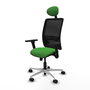 PIQUERAS Y CRESPO Silla de oficina Zulema con mecanismo Sincro, verde y negro