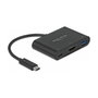 DeLOCK Adaptador USB-C a HDMI 4K 30 Hz con Puerto USB-A y USB-C PD de 60W, Negro, Ref. 64091