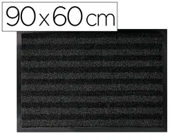 Q-connect Alfombra para Suelo Premium Interiores Antideslizante Fibra Polipropileno Fieltro Gris 90x60 cm