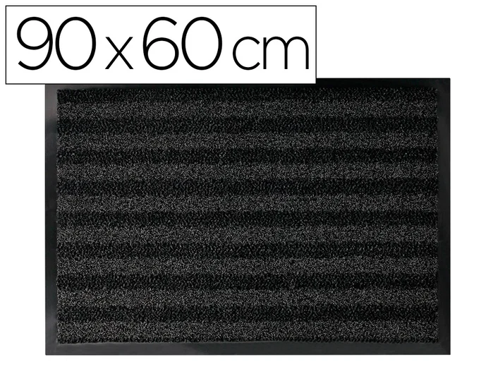 Q-connect Alfombra para Suelo Premium Interiores Antideslizante Fibra Polipropileno Fieltro Gris 90x60 cm Q-connect Alfombra para Suelo Premium Interiores Antideslizante Fibra Polipropileno Fieltro Gris 90x60 cm