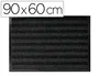 Q-connect Alfombra para Suelo Premium Interiores Antideslizante Fibra Polipropileno Fieltro Gris 90x60 cm