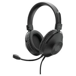 Trust Auriculares Diadema USB HS-250 Over-Ear Circumaural para Llamadas y Música, Negro, 20-20000 Hz, 108 dB, Boom Micrófono Extraíble