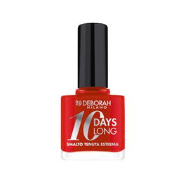 Deborah Milano Laca de Uñas 10 Days Long Geranium Red 39 - Duración hasta 10 Días, Uñas Impecables y Cuidadas