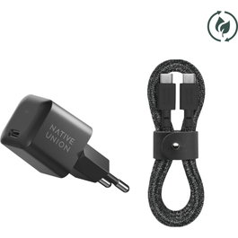 Native Union Cargador Fast GaN 30W USB-C y Cable USB-C Negro