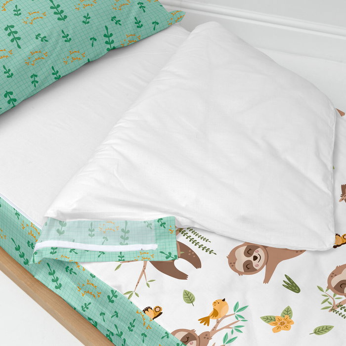 Saco Nórdico sin Relleno HappyFriday Moshi Moshi Happy sloth Multicolor 90 x 200 cm Saco Nórdico sin Relleno HappyFriday Moshi Moshi Happy sloth Multicolor 90 x 200 cm