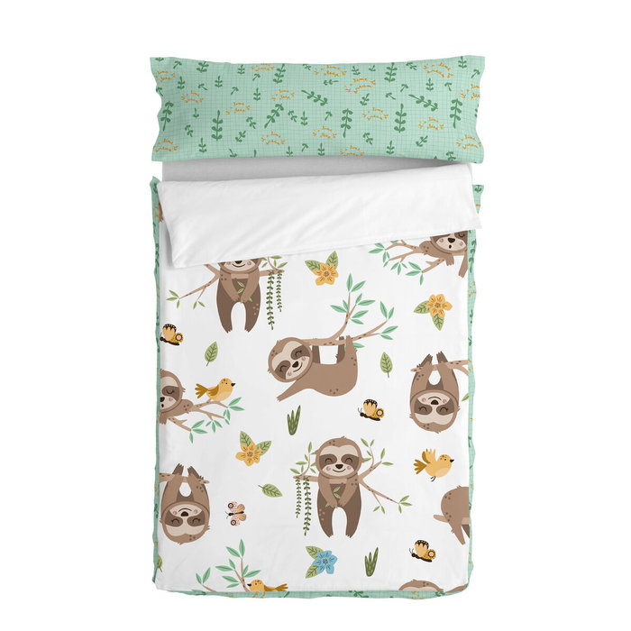 Saco Nórdico sin Relleno HappyFriday Moshi Moshi Happy sloth Multicolor 90 x 200 cm Saco Nórdico sin Relleno HappyFriday Moshi Moshi Happy sloth Multicolor 90 x 200 cm
