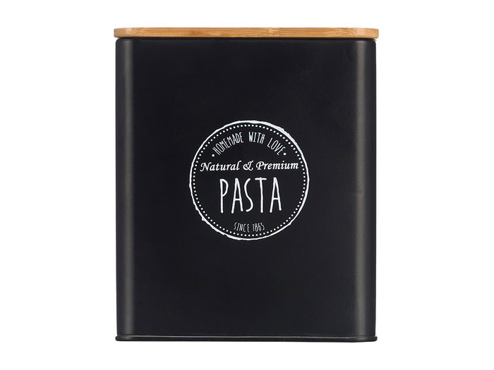 Kinvara Tarro Cuadrado Tapa Bambú Pasta Negro Kinvara Tarro Cuadrado Tapa Bambú Pasta Negro