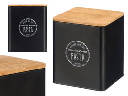 Kinvara Tarro Cuadrado Tapa Bambú Pasta Negro