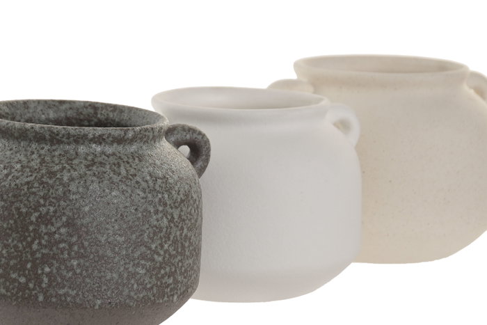 DKD Home Decor Set de 3 Vaciabolsillos de Cerámica 15x13x10 cm