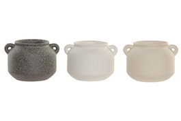 DKD Home Decor Set de 3 Vaciabolsillos de Cerámica 15x13x10 cm