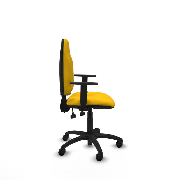 PIQUERAS Y CRESPO Silla de oficina Algarra con mecanismo de contacto permanente, Amarillo PIQUERAS Y CRESPO Silla de oficina Algarra con mecanismo de contacto permanente, Amarillo