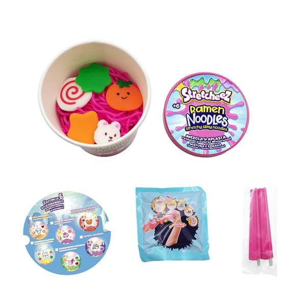 Bizak Ramen Noodles 64502005 Juguete para Mezclar y Jugar con Toppings Squeezy