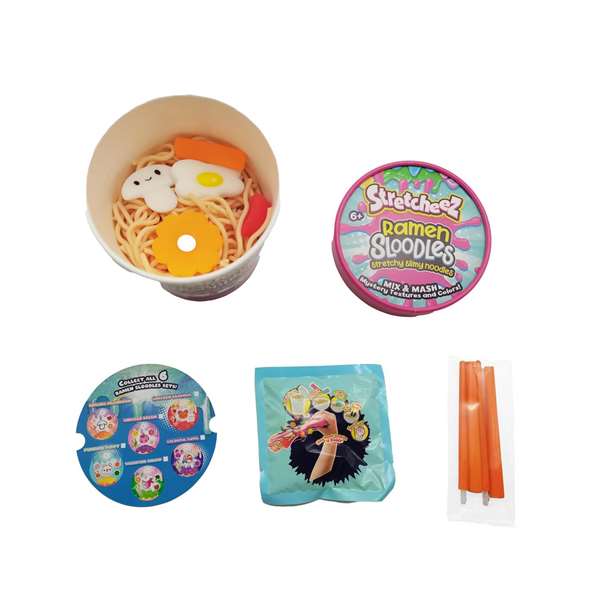 Bizak Ramen Noodles 64502005 Juguete para Mezclar y Jugar con Toppings Squeezy
