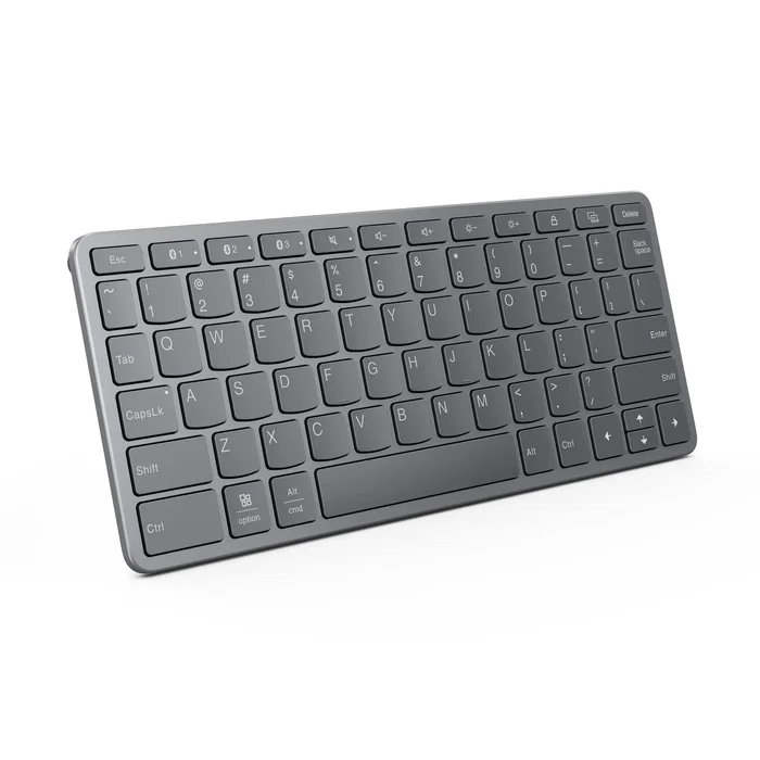 Lenovo ZG38C05816 - Teclado Universal USB + Bluetooth QWERTY Español Gris para PC, Android e iOS