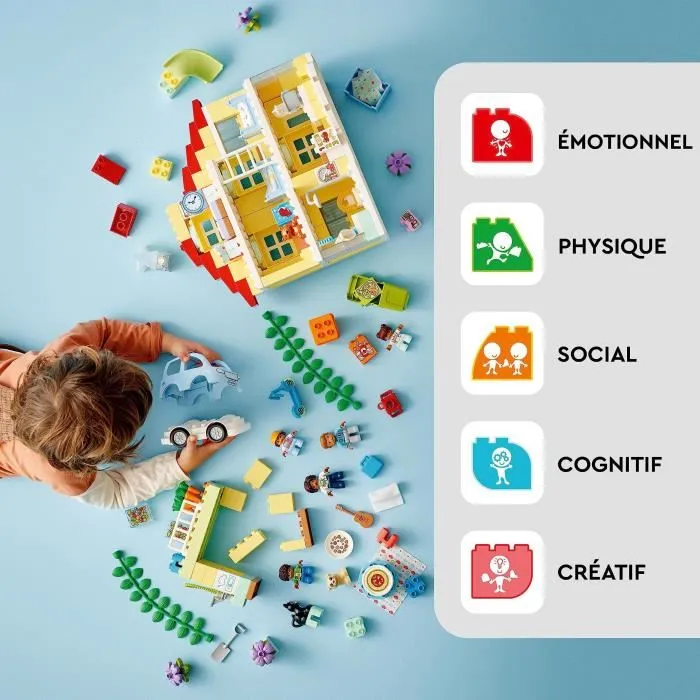 Lego Casa Familiar 3 en 1 10994 Duplo, Casa de Muñecas para Niños y Niñas a Partir de 3 Años con Coche