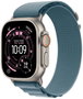 Apple Watch Ultra 3 GPS + Cellular 49mm Natural Titanium Case | Light Blue Alpine Loop - Large
