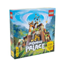 Dotted Games Monkey Palace DOT10006 - Juego de Mesa Familiar Estratégico de Construcción LEGO con Cartas, para 2 a 4 Jugadores, Duración 45-60 Min, Español/Portugués