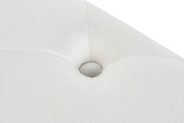 DKD Home Decor Descalzadora Blanco Dorado 100 x 45 x 100 cm Poliester Metal Capitone