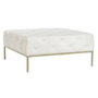 DKD Home Decor Descalzadora Capitoné Blanco y Dorado