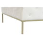 DKD Home Decor Descalzadora Capitoné Blanco y Dorado