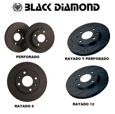 Black Diamond BDKBD1203G12 Discos de Freno Rayados Ventilados 12 para Coche con Medidas A:316 B:20 C:18 D:68,5 E:58 F:5+2