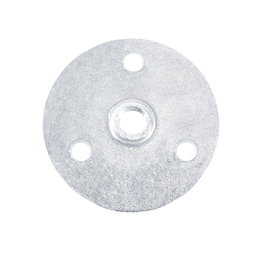 Q&Q Placa metálica redonda D46 rosca M8 zincado para patas muebles hierro