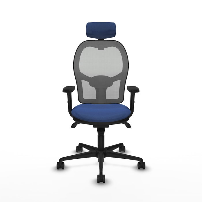 PIQUERAS Y CRESPO Silla de oficina Jorquera, Tela Azul marino y Malla Gris