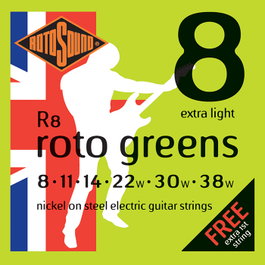 Juego de Cuerdas Rotosound para Guitarra Eléctrica 8-38