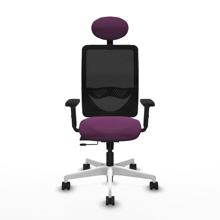 PIQUERAS Y CRESPO Silla de oficina Zulema con mecanismo Sincro/Traslack Morado y Negro