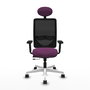 PIQUERAS Y CRESPO Silla de oficina Zulema con mecanismo Sincro/Traslack Morado y Negro