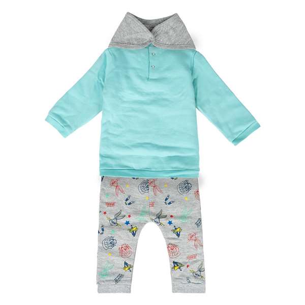 Cerdá Chándal 3 Piezas Cotton Brushed Looney Tunes Talla 0-3 Meses Azul