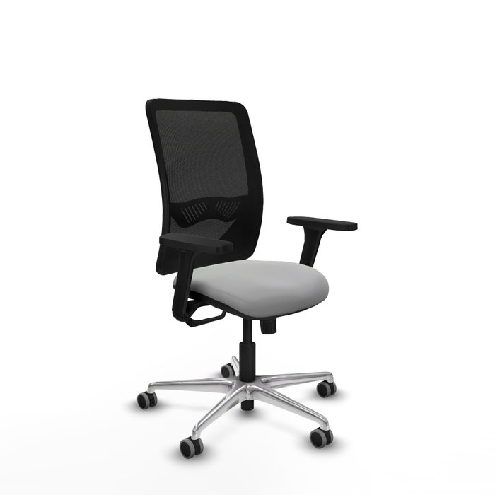 PIQUERAS Y CRESPO Silla de oficina Zulema con mecanismo Sincro, Gris claro y Negro PIQUERAS Y CRESPO Silla de oficina Zulema con mecanismo Sincro, Gris claro y Negro