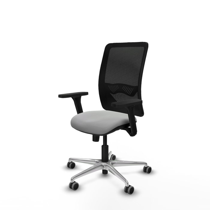 PIQUERAS Y CRESPO Silla de oficina Zulema con mecanismo Sincro, Gris claro y Negro PIQUERAS Y CRESPO Silla de oficina Zulema con mecanismo Sincro, Gris claro y Negro
