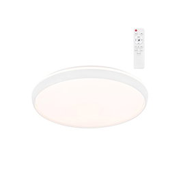 Plafón LED circular 'Charly' modelo, 80W 8800 lm dimable 3CCT (3000K/4000K/6000K) con mando a distancia, blanco, Ø60x7 cm