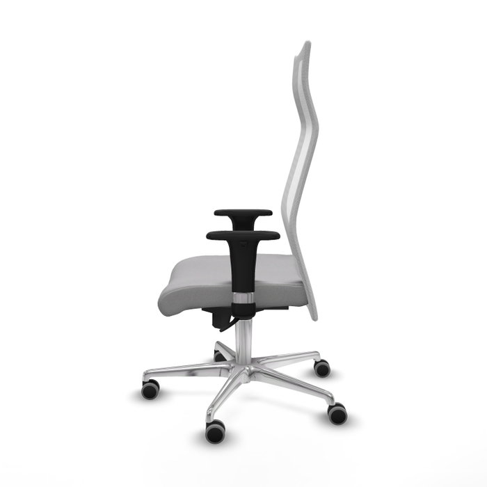 PIQUERAS Y CRESPO Sillón Albacete con Mecanismo Sincro, Tela Gris Claro y Malla Blanca PIQUERAS Y CRESPO Sillón Albacete con Mecanismo Sincro, Tela Gris Claro y Malla Blanca
