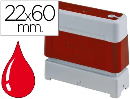 Brother Sello Automático 22 mm x 60 mm Rojo Brother Sello Automático 22 mm x 60 mm Rojo